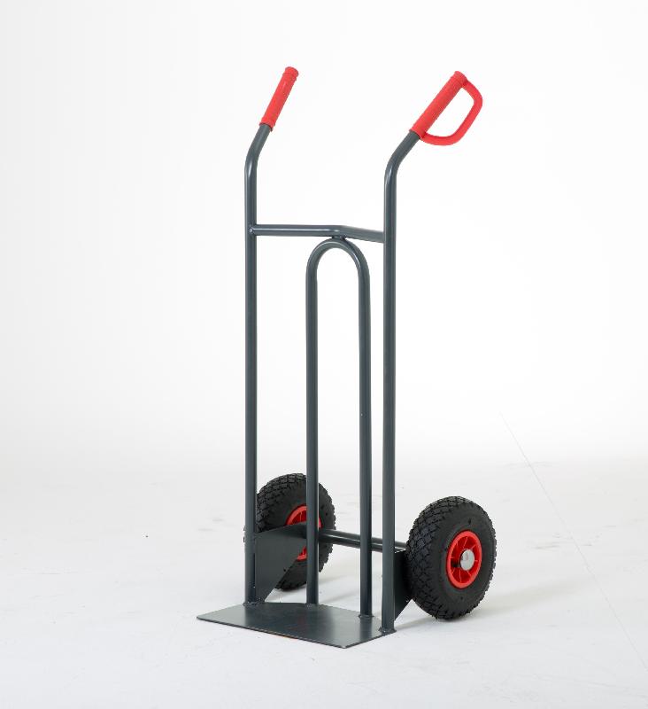 Diable de manutention professionnel - pelle fixe - 250 kg - roues pneumatiques Ø 260 mm_0