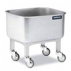Distform - Chariot en inox pour lavage ou transport de légumes - Acier inoxydable AISI 304 18/10 - 600x500x600mm - 641094526351_0