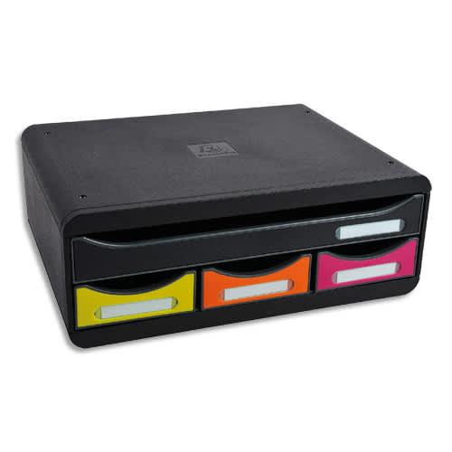 Exacompta module classement toolbox mini 4t, 1 format a4+, 3 rangements l27 h13,4xp35,5 cm noir/arl_0