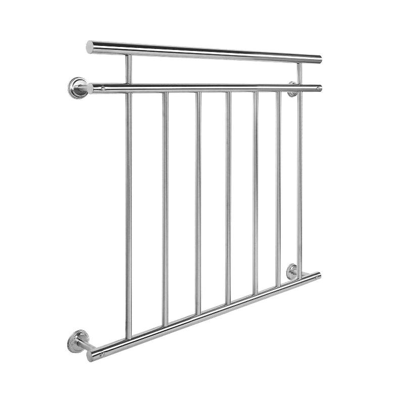 Garde-corps en acier affiné V2A - 90 x 100 cm - Balustrade de balcon à la française - Réf. 16_0001278_0