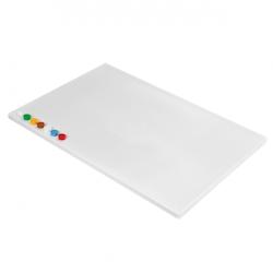 GILAC Planche à découper 600 x 400 avec 6 pastilles de couleurs HACCP - blanche - Blanc G651060 - blanc 3573678688117_0