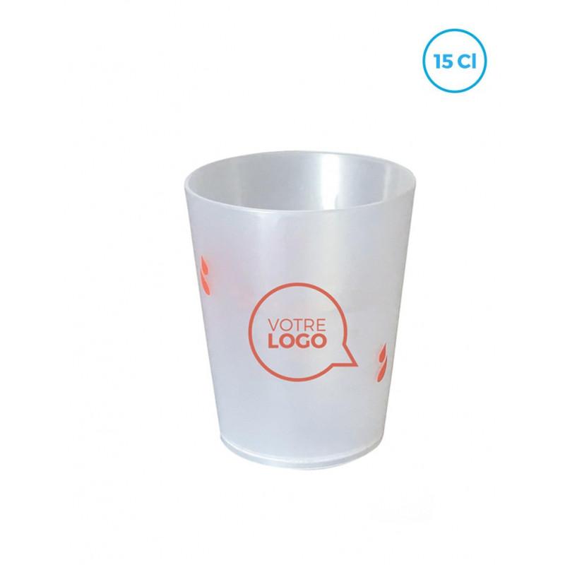 Gobelet réutilisable Garrett 15 cl givré - Gobelets réutilisables personnalisés_0