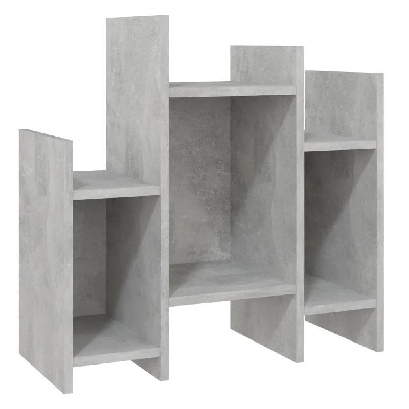 Helloshop26 - Armoire latérale pratique avec 6 étagères 60 x 26 x 60 cm en aggloméré gris béton 02_0047875 - gris 3000234995711_0