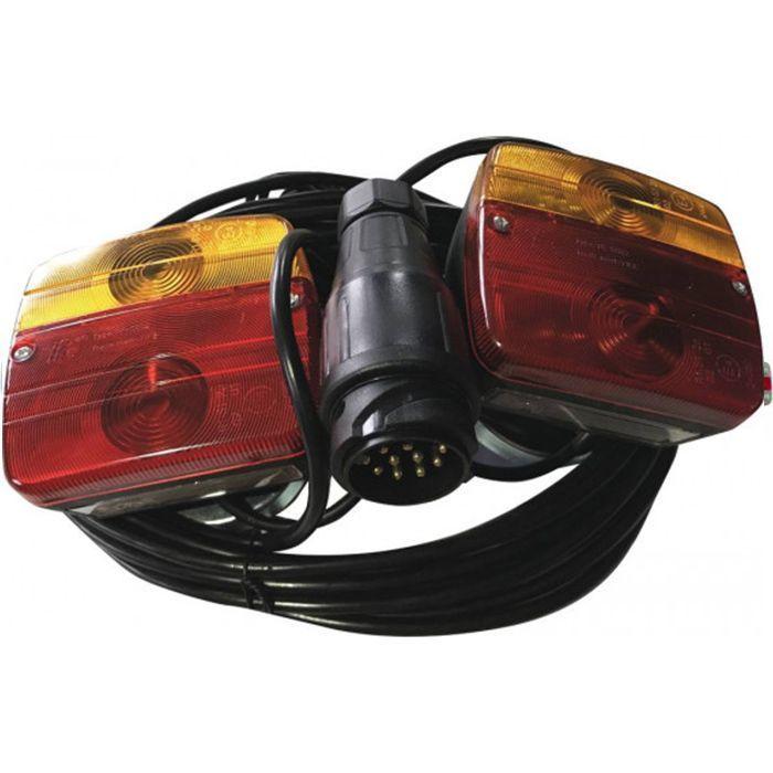 Kit de signalisation arrière 12V - 7,5 mètres - Magnétique - Fiche 13 plots - Réf. 11575080_0