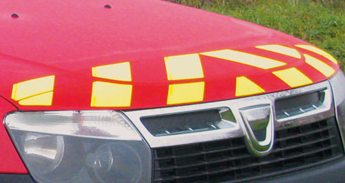 Kit voiture rouge et jaune avant et arrière_0