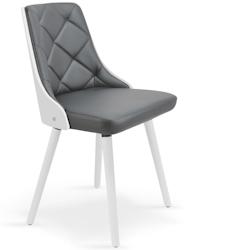 Lot de 6 chaises scandinaves Lalix Bois Noir et Simili Noir - 3327480072448_0