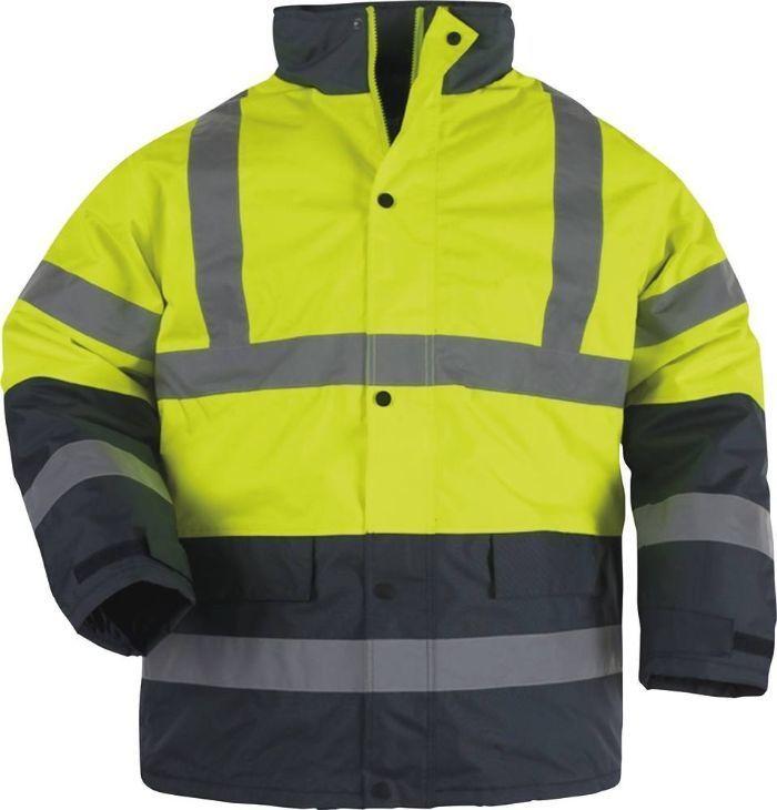 Parka polyester rétroréfléchissante 3M jaune/bleu doublée - Taille L - 11577145_0