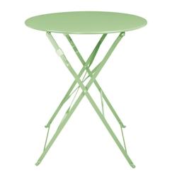 Table de terrasse carrée pliante en acier Bolero vert clair 595 mm - GAFT272_0