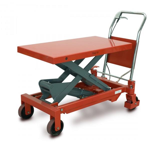 Table élévatrice manuelle Rolléco - Charge 150 à 750 kg - Compacte avec poignée rabattable_0