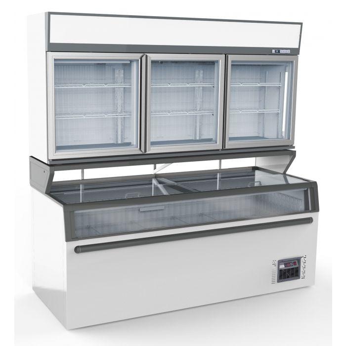 Vitrine murale frigorifique (+/-) en 3 portes - gaz écologique r290_0