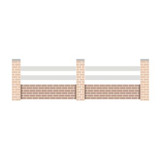 Arbu - Clôtures en PVC - Sothoferm - 2 lames lisses horizontales 120 x 28 mm - dimensions standard ou sur mesure_0
