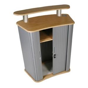Banque démontable - comptoir pliable en MDF thermoformé avec jupe flexible en PVC - 1075mm_0