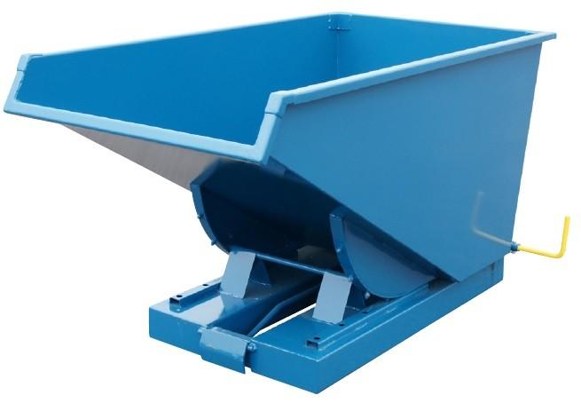 Benne forte charge auto-basculante - Acier 3mm - Volume 300 à 1600 litres - Capacité 2500 Kg - Couleur Bleu RAL 5019_0