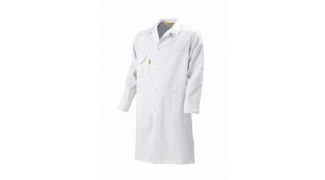 Blouse de laboratoire homme blanche 100% coton - Pressions - Molinel 3497_0
