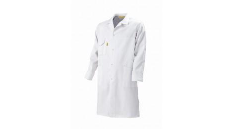 BLOUSE DE LABORATOIRE HOMME BLANCHE 100% COTON PRESSIONS MOLINEL 3497_0