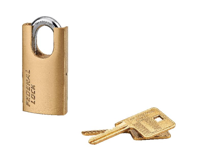 Cadenas à clé 510P - Anse protégée 40 mm - Corps laiton monobloc - Marque Thirard_0