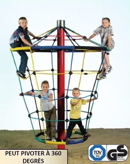 Carrousel ou tourniquet à cordes pour aire de jeux conforme EN1176 - Référence BT7540_0