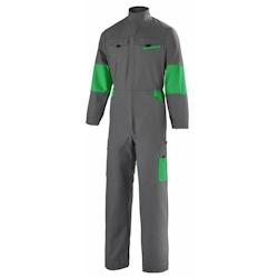 Cepovett - Combinaison de travail 1 Zip taille élastiquée Facity Gris / Vert Taille 3XL - XXXL gris 3603622335597_0