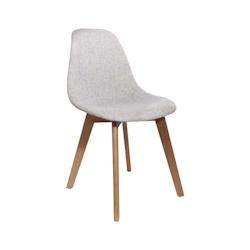 Chaise scandinave assise grosse maille Gris clair The Home Deco Factory - gris 3700866361259_0