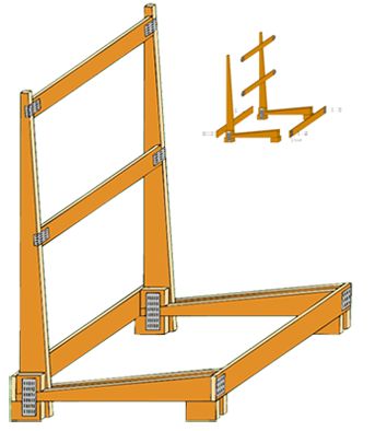 Chevalets de manutention - Semabat - Dimensions 1200x1100x1740mm - Charge admissible 850kg_0