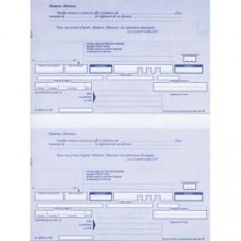 ELVE PAQUET DE 200 LETTRES DE CHANGE A4 100F 2 TRAITES PRÉDÉCOUPÉES + BORDEREAUX PRÉ-IMPRIMÉ