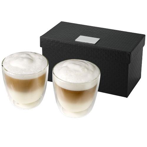 Ensemble de verres à café 2 pièces Boda 11251200 - Mug isotherme double paroi 200 ml avec boîte cadeau de luxe_0