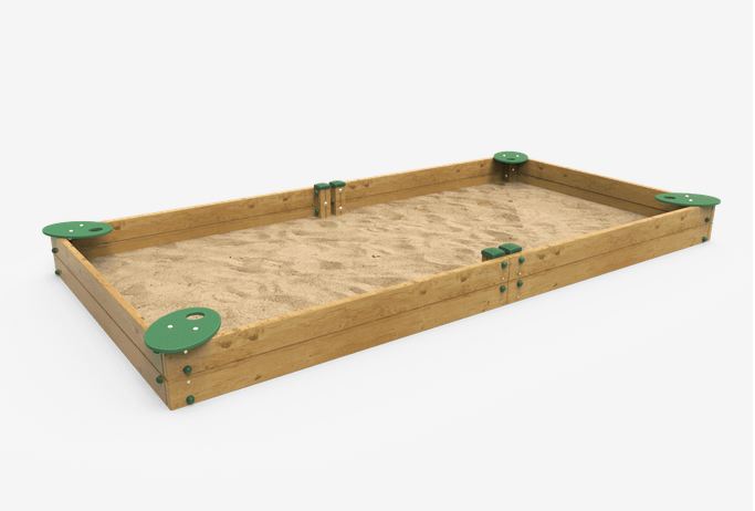 Équipement aires de jeux KAMI 2x4 JAR24 - Bac à sable en bois de pin scandinave traité - Structure robuste et résistante_0
