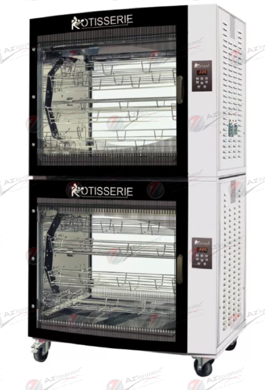 Rôtissoire à balancelles - Fbp5.520 - AZ Equipement - capacité 15/20 volailles - air pulsé - inox démontable_0