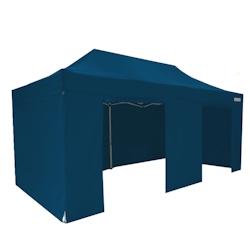 FRANCE BARNUMS Tente pliante 3x6m pack côtés - 6 murs - acier 45mm/polyester 380g Norme M2 - bleu - FRANCE-BARNUMS_0