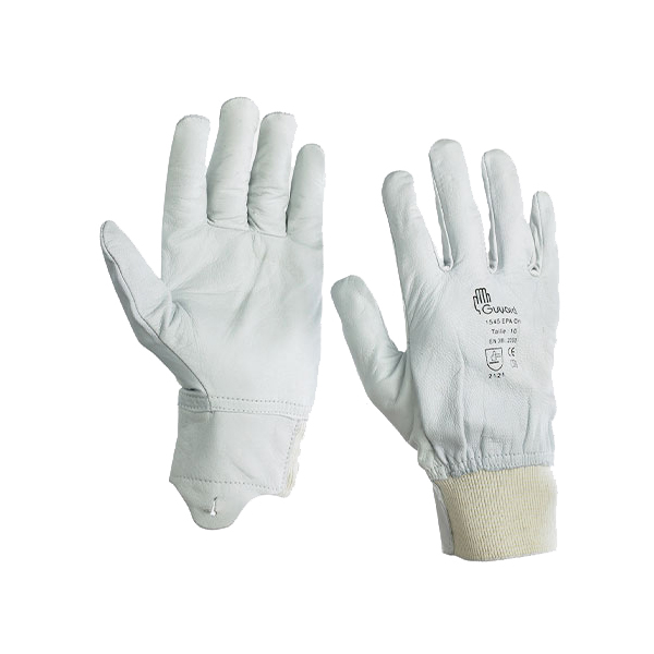 Gants de maîtrise en cuir de caprin avec élastique de serrage et protège artère (2.1.2.1.A) PMC60-T07 - Réf 1545 EPA CH - Guyard_0