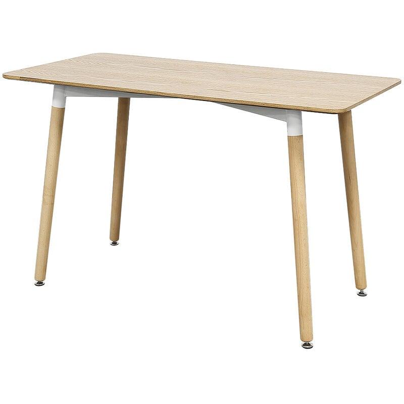 Table rectangulaire scandinave blanche 120cm - Brevik