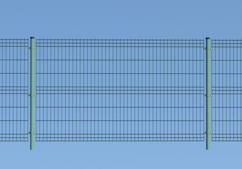 Hybrid 2500 - clôture grillagée modulaire - Ferro Bulloni - hauteur jusqu'à 1,92 m - finition PFZ - couleurs vert RAL 6005 et gris 7016_0