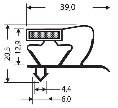 Joint pvc magnetique pour meubles frigos jpc-121_0