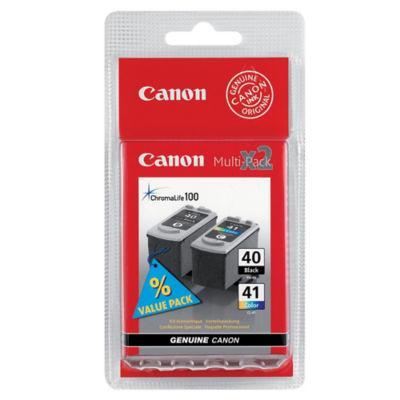 Pack 2 cartouches Canon PG 40 et CL 41 noir et couleurs pour imprimantes jet d'encre_0