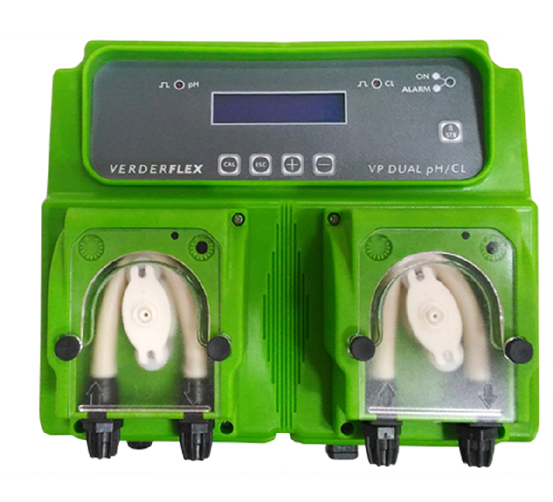 Pompe péristaltique Verderflex VP Dual - Surveillance pH, Redox, Chlore et Température - Débit max 6 l/h - Pression 1 bar_0