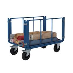 Provost Chariot manutention 2 ridelles tubulaires charge 500kg - 70 x 120 x 100cm - 3701374401314_0