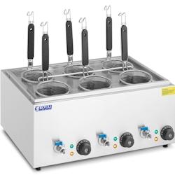 Royal Catering - Royal Catering RC-PM006 Cuiseur à pâtes cuiseur de pâtes cuiseur (6 paniers, Puissance : 3 000 W, Plage de température : 30 - 110_0