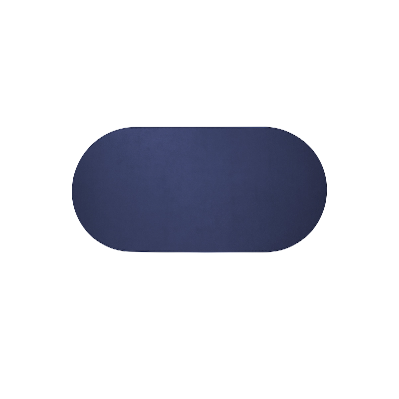 Stil Casa, set de 12 chemins de table unicolore, polyuréthane laminé cousu, 78xh. 38 cm, finition saffiano, coloris bleu. - RUN7838-SA-BL_0