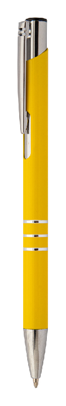 Stylo en aluminium recyclé - encre bleue - couleur jaune - poids 7 gr_0