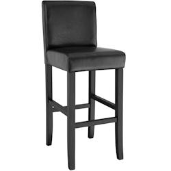Tectake Chaise de bar - noir, par pièce -400551 - noir Bois massif 400551_0