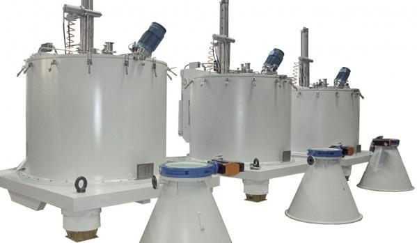 TM/S-IV chimie - Centrifugeuse verticale à déchargement par le fond - COMI CONDOR avec axe vertical_0
