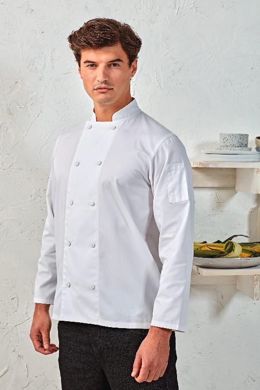 Veste chef cuisinier manches longues Coolchecker - gestion de l'humidité et anti-transpiration - Réf: PR903_0
