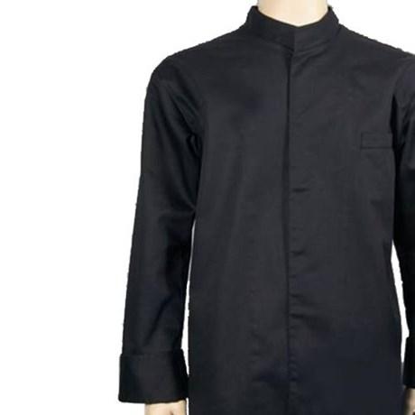 VESTE DE CUISINE MANCHES LONGUES PURE NOIR T.S