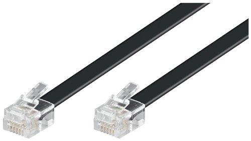 Wentronic - Câble modulaire RJ12 6 broches - 6m - Noir - 2 fiches Western_0