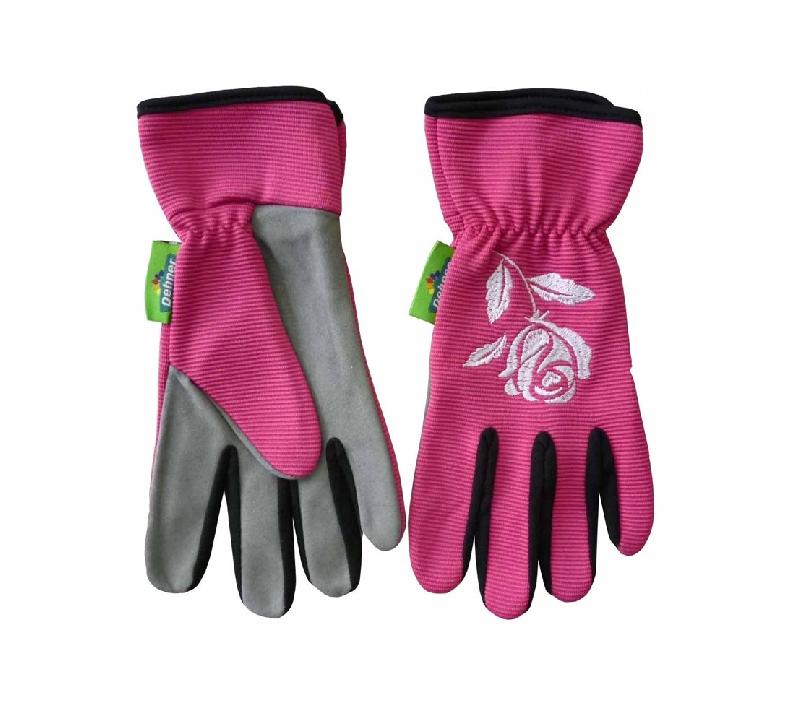 Dehner - Paire de gants de jardinage taille 8/M rose - matériau respirant et coupe confortable_0