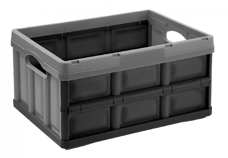 Casier TONTARELLI en plastique gris - Dimensions l.47.5 x P.35.2 x H.23.5 cm - Encastrable et superposable_0