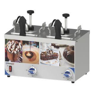 Distributeur à sauce avec pompe et bec chauffant double CASSELIN CDSPBC2_0