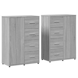 Helloshop26 - Buffet bahut commode armoire meuble de rangement organisateur cuisine salle de séjour salons lot de 2 sonoma 60 x 31 x 02_0036963 - 300_0
