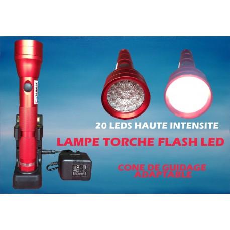 Lampe torche flash led rechargeable avec accu et chargeur_0