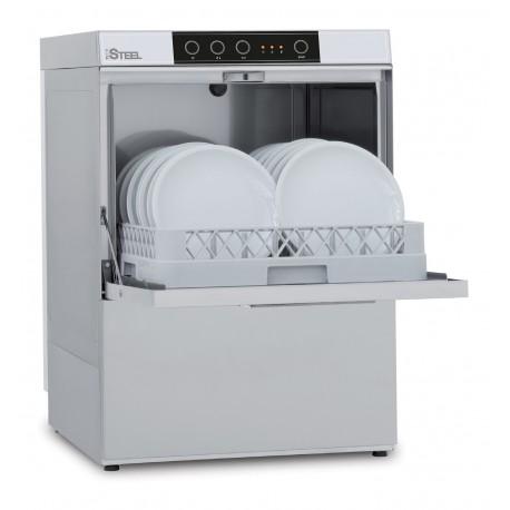 Lave-vaisselle avec pompe de vidange et adoucisseur - 20 litres - steeltech v1 - panier 500 x 500 - steel360apv1 - colged_0
